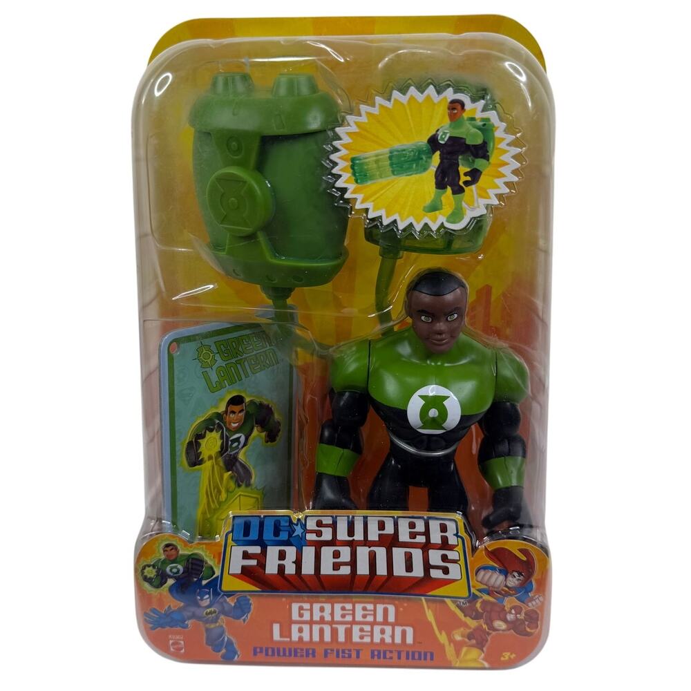 DC Super Friends Power Fist Action Green Lantern John Stewart 2007 NEW‎ Unopened